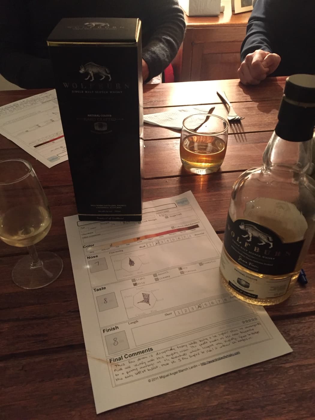 The original paper scorecard - what WhiskyChilled replaced
